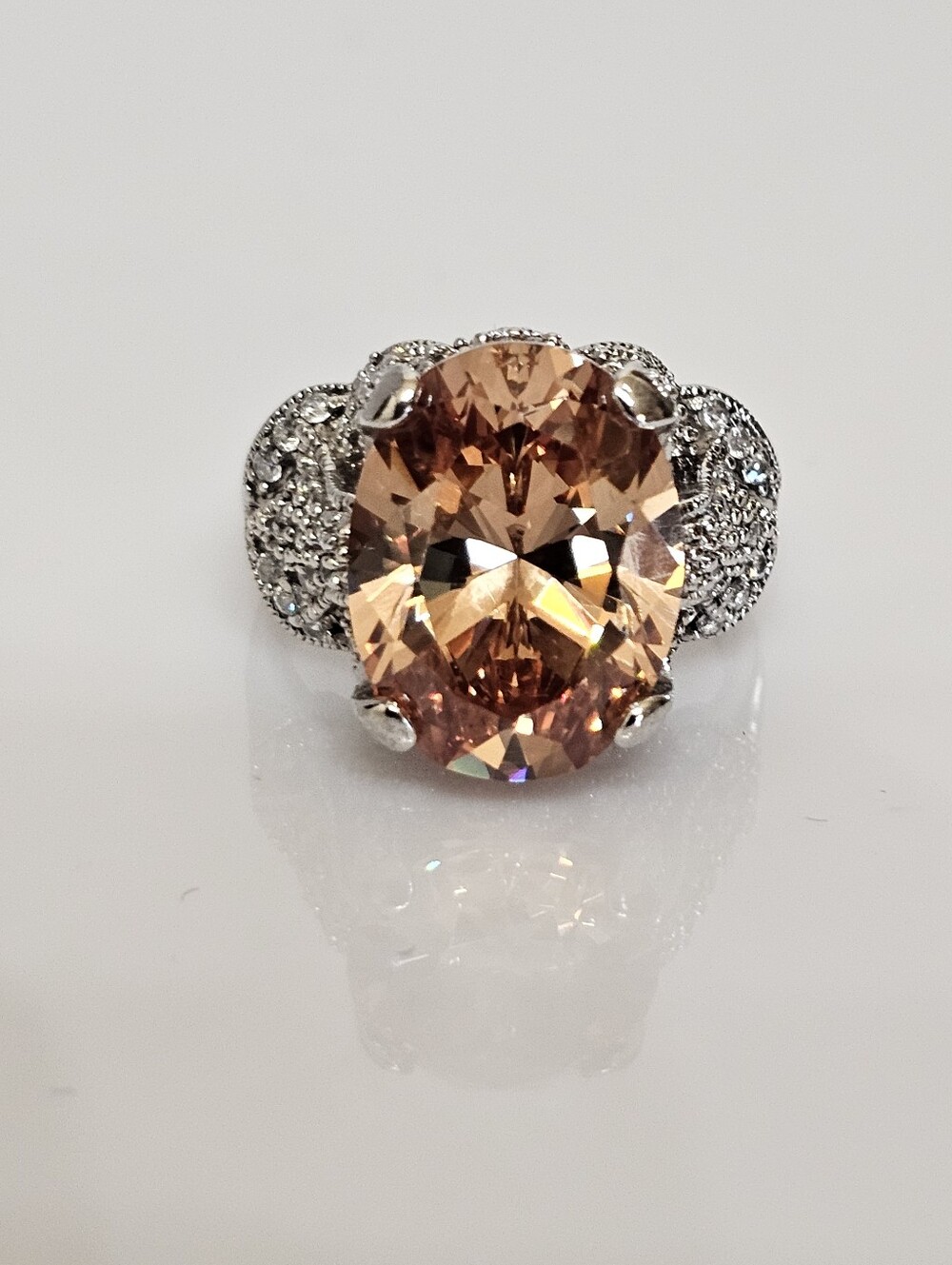 Vintage Joesph Esposito CZ Ring Sterling Silver Size 8! - Picture 9 of 11